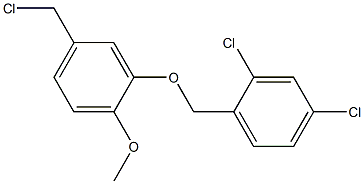 2,4-dichloro-1-[5-(chloromethyl)-2-methoxyphenoxymethyl]benzene 구조식 이미지