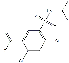 2,4-dichloro-5-(propan-2-ylsulfamoyl)benzoic acid 구조식 이미지