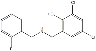 2,4-dichloro-6-({[(2-fluorophenyl)methyl]amino}methyl)phenol Structure