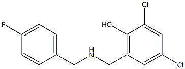 2,4-dichloro-6-({[(4-fluorophenyl)methyl]amino}methyl)phenol Structure