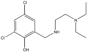 2,4-dichloro-6-({[2-(diethylamino)ethyl]amino}methyl)phenol 구조식 이미지