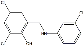 2,4-dichloro-6-{[(3-chlorophenyl)amino]methyl}phenol 구조식 이미지
