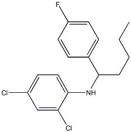 2,4-dichloro-N-[1-(4-fluorophenyl)pentyl]aniline 구조식 이미지