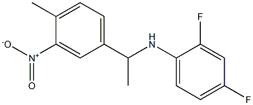 2,4-difluoro-N-[1-(4-methyl-3-nitrophenyl)ethyl]aniline Structure