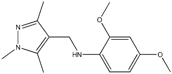 2,4-dimethoxy-N-[(1,3,5-trimethyl-1H-pyrazol-4-yl)methyl]aniline 구조식 이미지