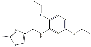 2,5-diethoxy-N-[(2-methyl-1,3-thiazol-4-yl)methyl]aniline Structure