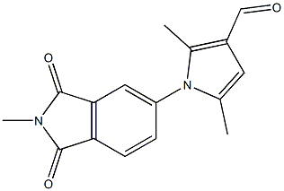 2,5-dimethyl-1-(2-methyl-1,3-dioxo-2,3-dihydro-1H-isoindol-5-yl)-1H-pyrrole-3-carbaldehyde 구조식 이미지