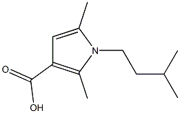 2,5-dimethyl-1-(3-methylbutyl)-1H-pyrrole-3-carboxylic acid 구조식 이미지
