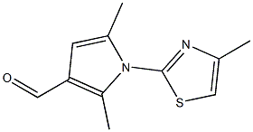 2,5-dimethyl-1-(4-methyl-1,3-thiazol-2-yl)-1H-pyrrole-3-carbaldehyde Structure