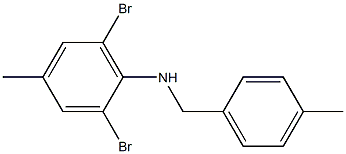 2,6-dibromo-4-methyl-N-[(4-methylphenyl)methyl]aniline 구조식 이미지