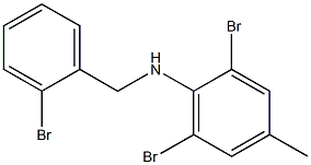 2,6-dibromo-N-[(2-bromophenyl)methyl]-4-methylaniline Structure