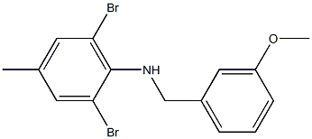 2,6-dibromo-N-[(3-methoxyphenyl)methyl]-4-methylaniline Structure