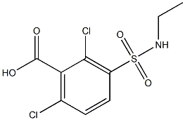 2,6-dichloro-3-(ethylsulfamoyl)benzoic acid Structure