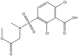 2,6-dichloro-3-[(2-methoxy-2-oxoethyl)(methyl)sulfamoyl]benzoic acid Structure