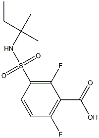 2,6-difluoro-3-[(2-methylbutan-2-yl)sulfamoyl]benzoic acid Structure