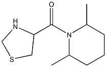 2,6-dimethyl-1-(1,3-thiazolidin-4-ylcarbonyl)piperidine Structure