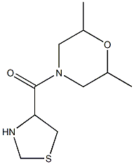 2,6-dimethyl-4-(1,3-thiazolidin-4-ylcarbonyl)morpholine Structure