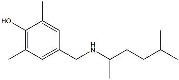 2,6-dimethyl-4-{[(5-methylhexan-2-yl)amino]methyl}phenol 구조식 이미지