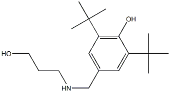 2,6-di-tert-butyl-4-{[(3-hydroxypropyl)amino]methyl}phenol 구조식 이미지