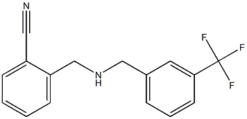 2-[({[3-(trifluoromethyl)phenyl]methyl}amino)methyl]benzonitrile Structure