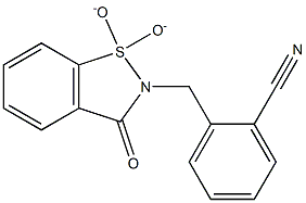 2-[(1,1-dioxido-3-oxo-1,2-benzisothiazol-2(3H)-yl)methyl]benzonitrile 구조식 이미지