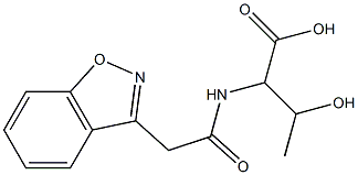 2-[(1,2-benzisoxazol-3-ylacetyl)amino]-3-hydroxybutanoic acid Structure