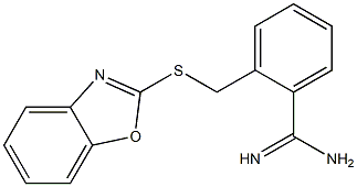 2-[(1,3-benzoxazol-2-ylsulfanyl)methyl]benzene-1-carboximidamide 구조식 이미지