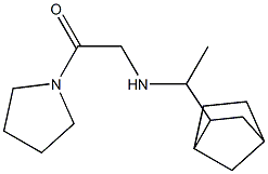 2-[(1-{bicyclo[2.2.1]heptan-2-yl}ethyl)amino]-1-(pyrrolidin-1-yl)ethan-1-one Structure