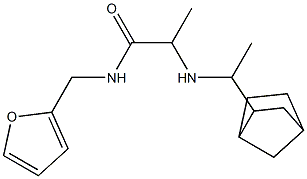 2-[(1-{bicyclo[2.2.1]heptan-2-yl}ethyl)amino]-N-(furan-2-ylmethyl)propanamide 구조식 이미지