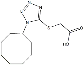 2-[(1-cyclooctyl-1H-1,2,3,4-tetrazol-5-yl)sulfanyl]acetic acid Structure