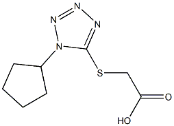 2-[(1-cyclopentyl-1H-1,2,3,4-tetrazol-5-yl)sulfanyl]acetic acid Structure