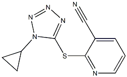 2-[(1-cyclopropyl-1H-1,2,3,4-tetrazol-5-yl)sulfanyl]pyridine-3-carbonitrile Structure