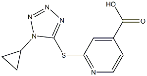 2-[(1-cyclopropyl-1H-1,2,3,4-tetrazol-5-yl)sulfanyl]pyridine-4-carboxylic acid Structure