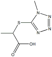 2-[(1-methyl-1H-tetrazol-5-yl)thio]propanoic acid Structure