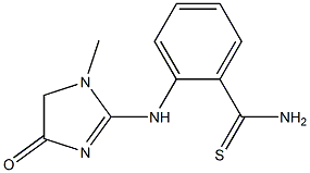 2-[(1-methyl-4-oxo-4,5-dihydro-1H-imidazol-2-yl)amino]benzene-1-carbothioamide Structure