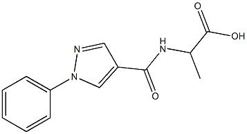 2-[(1-phenyl-1H-pyrazol-4-yl)formamido]propanoic acid 구조식 이미지