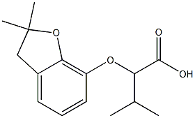 2-[(2,2-dimethyl-2,3-dihydro-1-benzofuran-7-yl)oxy]-3-methylbutanoic acid Structure