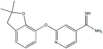 2-[(2,2-dimethyl-2,3-dihydro-1-benzofuran-7-yl)oxy]pyridine-4-carboximidamide Structure