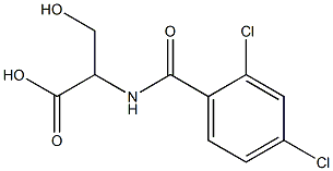2-[(2,4-dichlorobenzoyl)amino]-3-hydroxypropanoic acid Structure