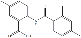 2-[(2,4-dimethylbenzene)amido]-5-methylbenzoic acid Structure