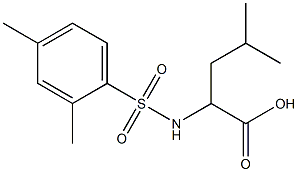 2-[(2,4-dimethylbenzene)sulfonamido]-4-methylpentanoic acid Structure