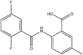 2-[(2,5-difluorobenzene)amido]-5-methylbenzoic acid 구조식 이미지