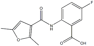 2-[(2,5-dimethyl-3-furoyl)amino]-5-fluorobenzoic acid Structure