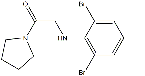 2-[(2,6-dibromo-4-methylphenyl)amino]-1-(pyrrolidin-1-yl)ethan-1-one Structure