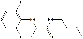 2-[(2,6-difluorophenyl)amino]-N-(2-methoxyethyl)propanamide Structure