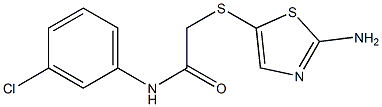 2-[(2-amino-1,3-thiazol-5-yl)sulfanyl]-N-(3-chlorophenyl)acetamide Structure