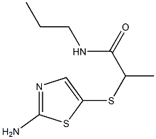 2-[(2-amino-1,3-thiazol-5-yl)sulfanyl]-N-propylpropanamide 구조식 이미지