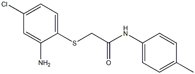 2-[(2-amino-4-chlorophenyl)sulfanyl]-N-(4-methylphenyl)acetamide 구조식 이미지