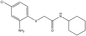 2-[(2-amino-4-chlorophenyl)sulfanyl]-N-cyclohexylacetamide 구조식 이미지