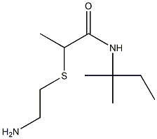 2-[(2-aminoethyl)sulfanyl]-N-(2-methylbutan-2-yl)propanamide Structure